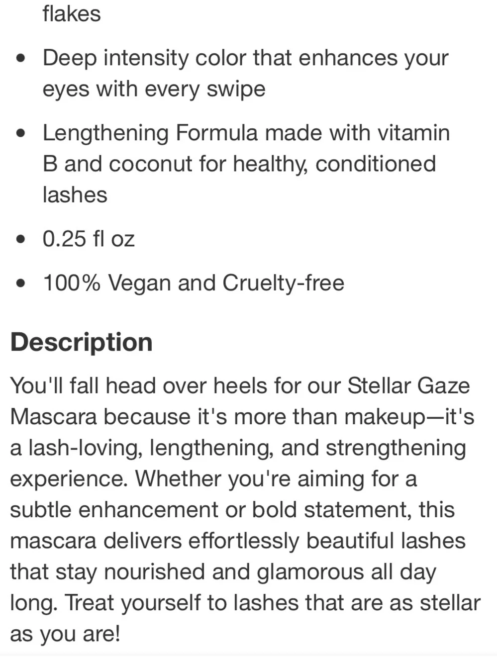 Pacifica Vegan Collagen Fluffy Lash Mascara Full Size 2 Stellar Gaze TravelSz